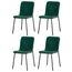 8 Kit 4 Cadeiras Celeste Rivatti 43 cm -Largura- Boucle Verde Oliva e Base em Aco Preto Pintada a Po